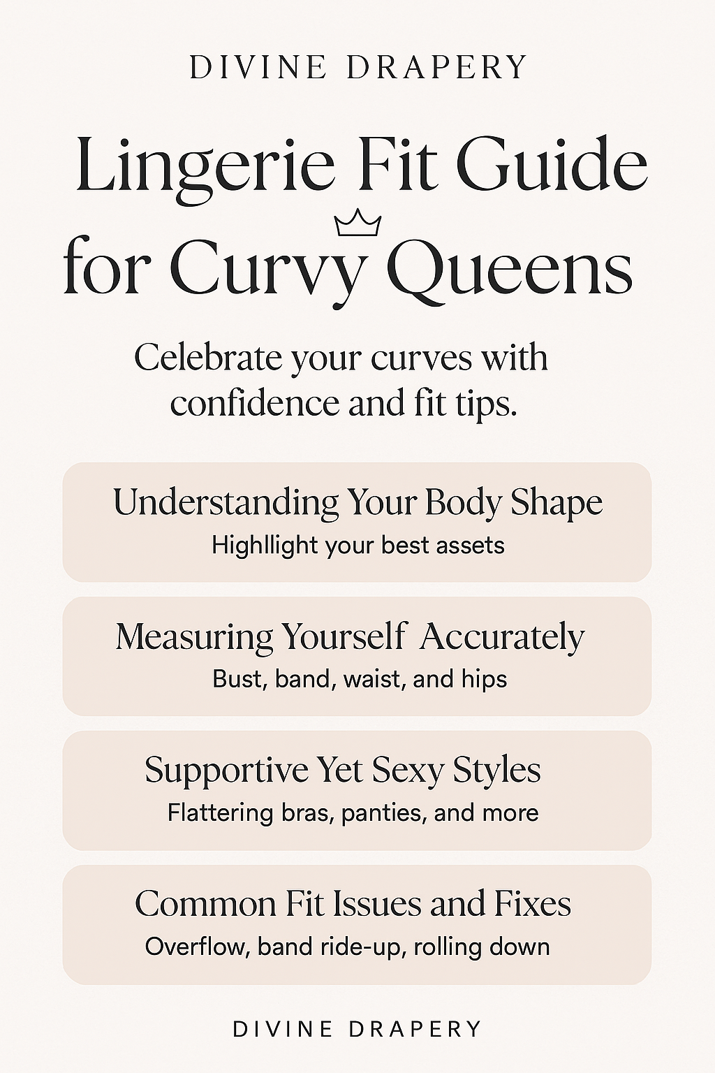 👑 Lingerie Fit Guide for Curvy Queens