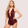 Seductive Red Satin Lingerie