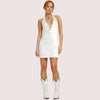 Flirty Satin: A Shining silk Mini Dress