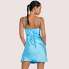 Romantic &amp; Chic Glossy silk Mini Dress
