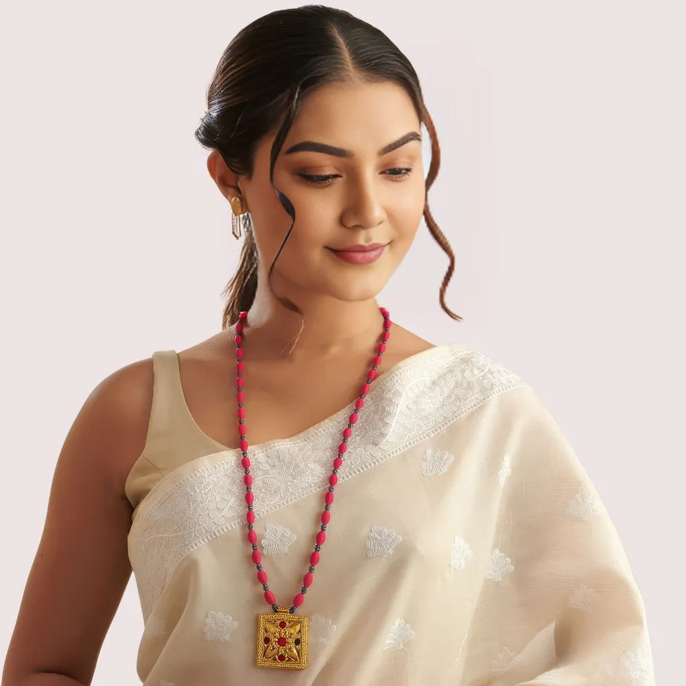 Heritage Ruby Emblem Necklace