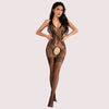 Midnight Rose Crotchless Lace Bodystocking