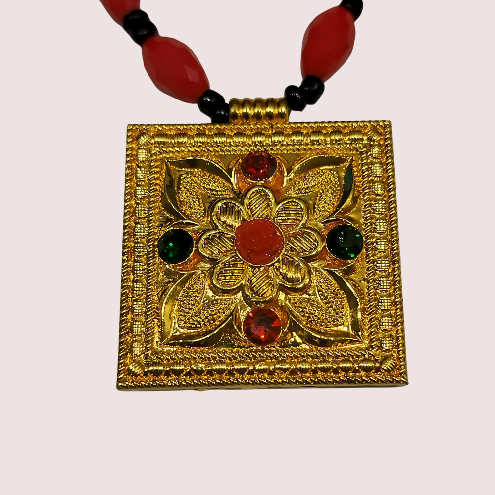 Heritage Ruby Emblem Necklace