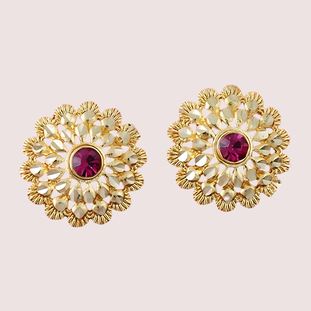 Traditional Gold Finish Earrings Set – Pack of 4 for Women