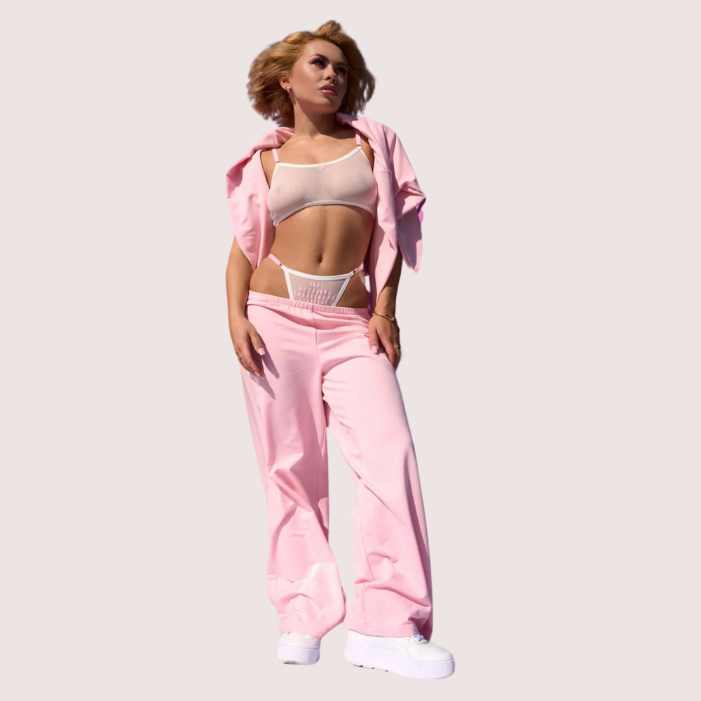 Seductive Sheer White Mesh Bra &amp; G-String Set