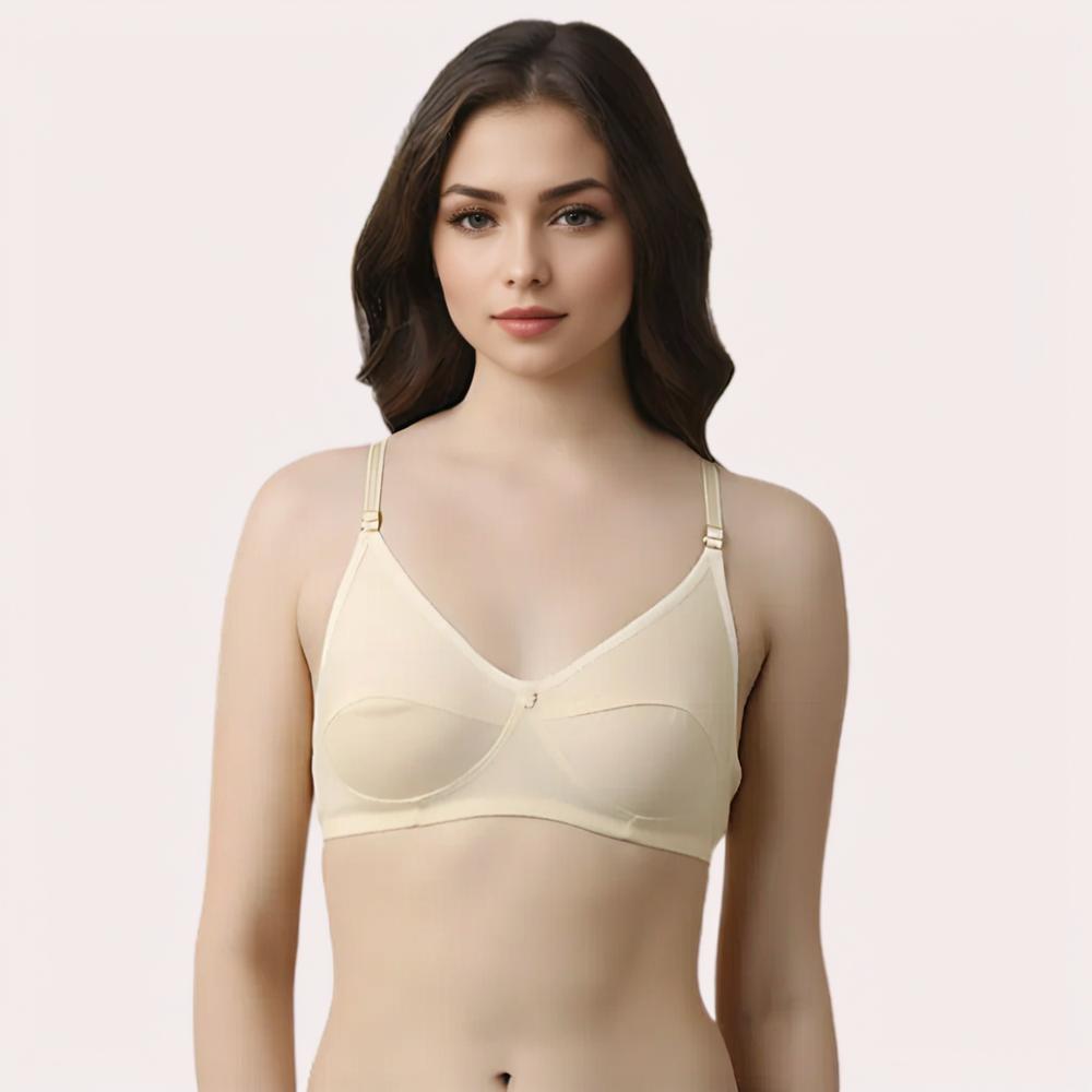 French Daina 2-Pack Beige Cotton Comfort Bra