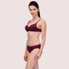 &quot;Pure&quot; Cotton Purple Bra Panty Set