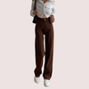 Women&#39;s Brown High Rise Wide Leg Loose Denim Jeans