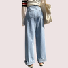 Women&#39;s Stylish High Waist Wide Leg Straight Jeans