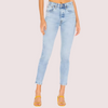 Chic Blue High Rise Skinny Jeans with Low Stretch