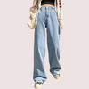 Women&#39;s Stylish High Waist Wide Leg Straight Jeans